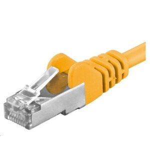 PREMIUMCORD Patch kabel CAT6a S-FTP, RJ45-RJ45, AWG 26/7 0, 25m žlutá