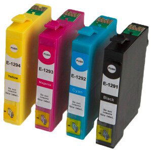 MultiPack EPSON T1295 (C13T12954012) - kompatibilní cartridge, černá + barevná, 1x14ml/3x12ml