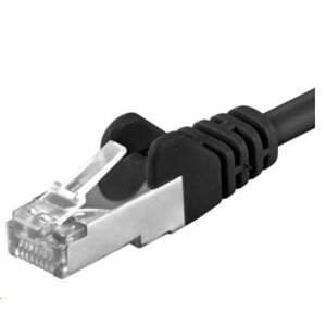 PREMIUMCORD Patch kabel CAT6a S-FTP, RJ45-RJ45, AWG 26/7 0, 5m černá