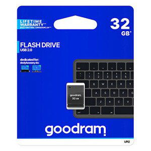 Goodram USB flash disk, USB 2.0, 32GB, UPI2, černý, UPI2-0320K0R11, USB A, s krytkou