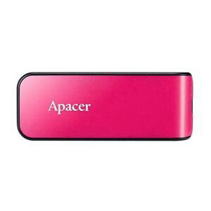 Apacer USB flash disk, USB 2.0, 64GB, AH334, růžový, AP64GAH334P-1, USB A, s výsuvným konektorem