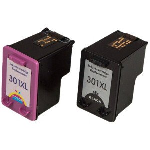 MultiPack HP CH563EE, CH564EE - kompatibilní cartridge HP 301-XL, černá + barevná, 2x14ml