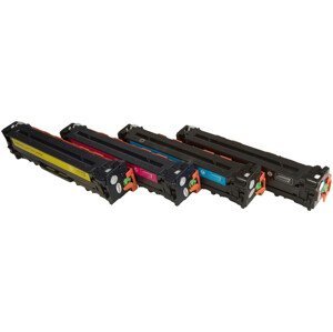 MultiPack HP CE320A, CE321A, CE322A, CE323A - kompatibilní toner HP CE320-3A, černý + barevný, 2000/3x1300