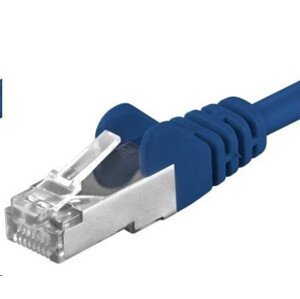 PREMIUMCORD Patch kabel CAT6a S-FTP, RJ45-RJ45, AWG 26/7 0, 25m modrá