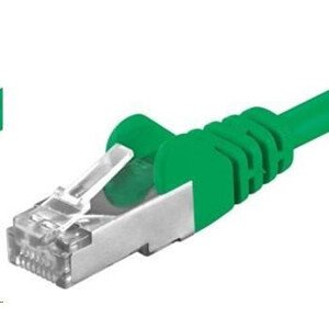 PREMIUMCORD Patch kabel CAT6a S-FTP, RJ45-RJ45, AWG 26/7 0, 25m zelená