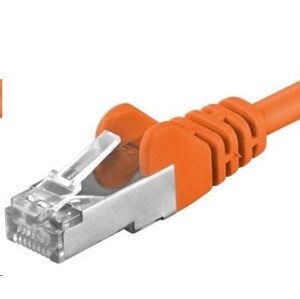 PREMIUMCORD Patch kabel CAT6a S-FTP, RJ45-RJ45, AWG 26/7 0, 5m oranžová