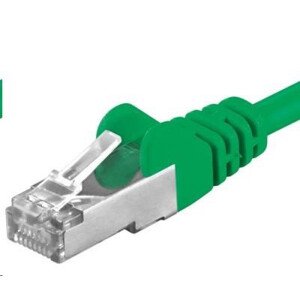 PREMIUMCORD Patch kabel CAT6a S-FTP, RJ45-RJ45, AWG 26/7 0, 5m zelená