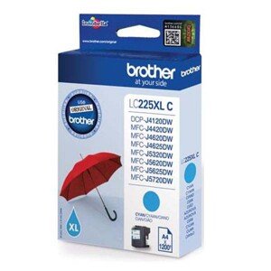 BROTHER LC-225-XL - originální cartridge, azurová, 1200 stran