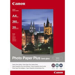 Canon Photo Paper Plus Semi-Glossy, SG-201, foto papír, pololesklý, saténový typ 1686B018, bílý, 20x25cm, 8x10", 260 g/m2, 20 ks,