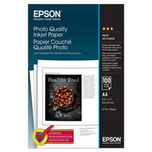 Epson Photo Quality InkJet Paper, C13S041061, foto papír, matný, bílý, A4, 102 g/m2, 720dpi, 100 ks, inkoustový