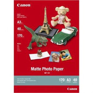 Canon Matte Photo Paper, MP-101 A3, foto papír, matný, 7981A008, bílý, A3, 170 g/m2, 40 ks, inkoustový
