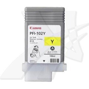 CANON PFI-102 Y - originální cartridge, žlutá, 130ml