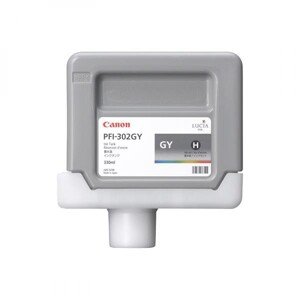 CANON PFI-302 GY - originální cartridge, šedá, 330ml