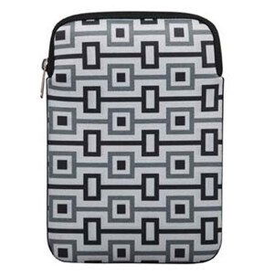 Obal na tablet 10.1", Geometric, bílý z neoprénu