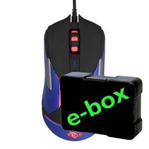 Myš drátová USB, E-blue Auroza Gaming V2, černá, optická, 5000DPI, e-box