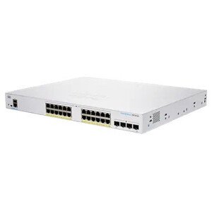 Cisco switch CBS350-24P-4X-EU (24xGbE, 4xSFP+, 24xPoE+, 195W, fanless)