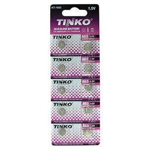 Baterie alkalická, knoflíková, LR41, AG3, 1.5V, blistr, 10-pack