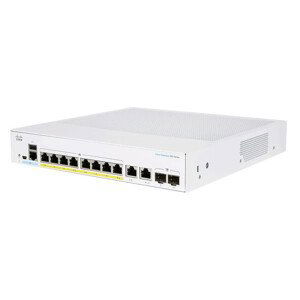 Cisco switch CBS250-8PP-E-2G (8xGbE, 2xGbE/SFP combo, 8xPoE+, 45W, fanless)