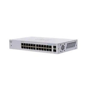 Cisco switch CBS110-24T, 24xGbE RJ45, 2xSFP (combo with 2 GbE), fanless