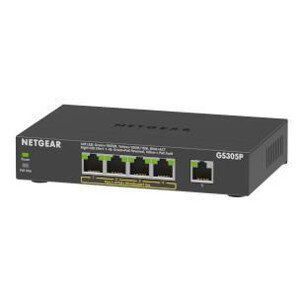 Netgear GS305Pv2 Gigabit Switch 5 portů, 4 porty jsou PoE, PoE budget 63W