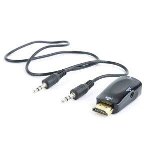 C-TECH adaptér HDMI na VGA + Audio, M/F