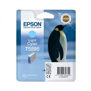 EPSON T5595 (C13T55954010) - originální cartridge, světle azurová, 13ml