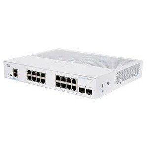 Cisco switch CBS350-16T-2G-UK (16xGbE, 2xSFP, fanless) - REFRESH