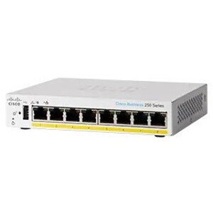 Cisco switch CBS250-8PP-D (8xGbE, 8xPoE+, 45W, fanless) - REFRESH