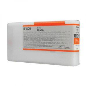 EPSON T653A (C13T653A00) - originální cartridge, oranžová, 200ml