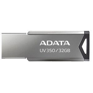 ADATA Flash Disk 32GB UV350, USB 3.2 Dash Drive, tmavě stříbrná textura kov