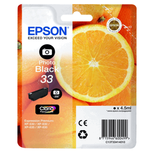 EPSON T3341 (C13T33414022) - originální cartridge, fotočerná, 4,5ml