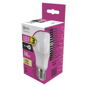 EMOS LED ŽÁROVKA CLASSIC A60 8W(50W) 645lm E27 WW