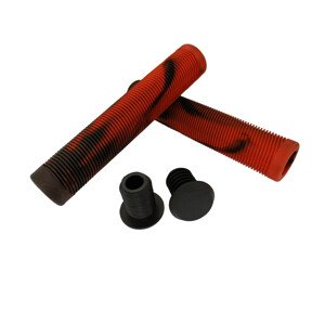 Náhradní grip na řídítka freestyle koloběžky TPR Grip (EDGE Black-red), 2ks