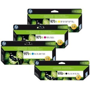 HP CN625AE,CN626AE,CN627AE,CN628AE - originální cartridge HP 970-XL, černá + barevná, 9200/3x6600