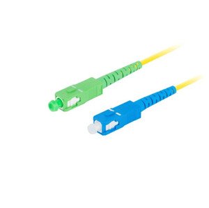 LANBERG optický patch cord SM SC/APC-SC/UPC simplex 3m LSZH G657A1 průměr 3mm, barva žlutá