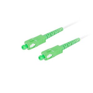 LANBERG optický patch cord SM SC/APC-SC/APC simplex 2,5m LSZH G657A2 průměr 3mm, barva bílá