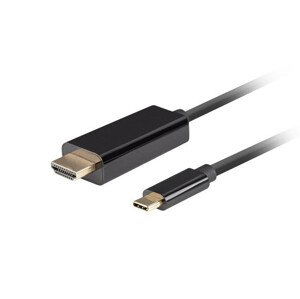 Lanberg USB-C(M)->HDMI(M) kabel 1,8m 4K 60Hz černá