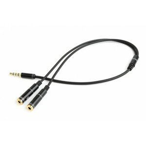 GEMBIRD 3,5 mm jack audio+microphone redukce, 20 cm, 2xF/M, 4pin