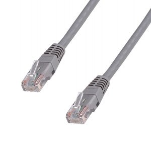 DATACOM Patchkabel 10m , UTP , Cat5e , RJ45, šedý