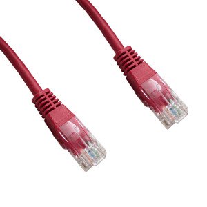 DATACOM patch cord UTP cat5e 5M červený