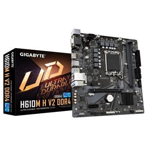 GIGABYTE MB Sc LGA1700 H610M H V2 DDR4, Intel H610, 2xDDR4, 1xHDMI, 1xVGA, mATX