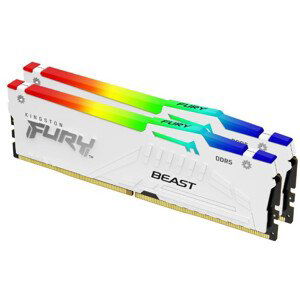 KINGSTON DIMM DDR5 32GB (Kit of 2) 5200MT/s CL36 FURY Beast Bílá RGB EXPO