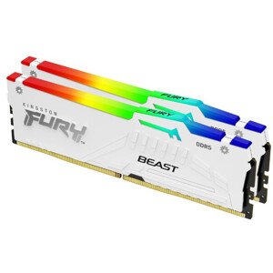 KINGSTON DIMM DDR5 (Kit of 2) FURY Beast White RGB XMP 32GB 5200MT/s CL40