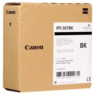 CANON PFI-307 BK - originální cartridge, černá, 330ml