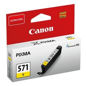 CANON CLI-571 Y - originální cartridge, žlutá, 7ml