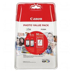 CANON PG-545-XL - originální cartridge, černá + barevná, 15ml/13ml