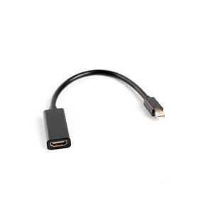 LANBERG adaptér mini DisplayPort 1.2 na HDMI, M/F, kabel 20cm, černý