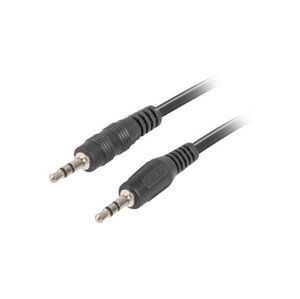 LANBERG Minijack 3.5mm M / M 3 PIN kabel 1,2m, černý