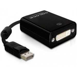 Delock adaptér DisplayPort (samec) na DVI 24+5 (samice), černý