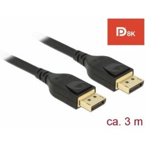 Delock DisplayPort kabel 8K 60 Hz 3 m DP 8K certifikováno